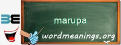 WordMeaning blackboard for marupa